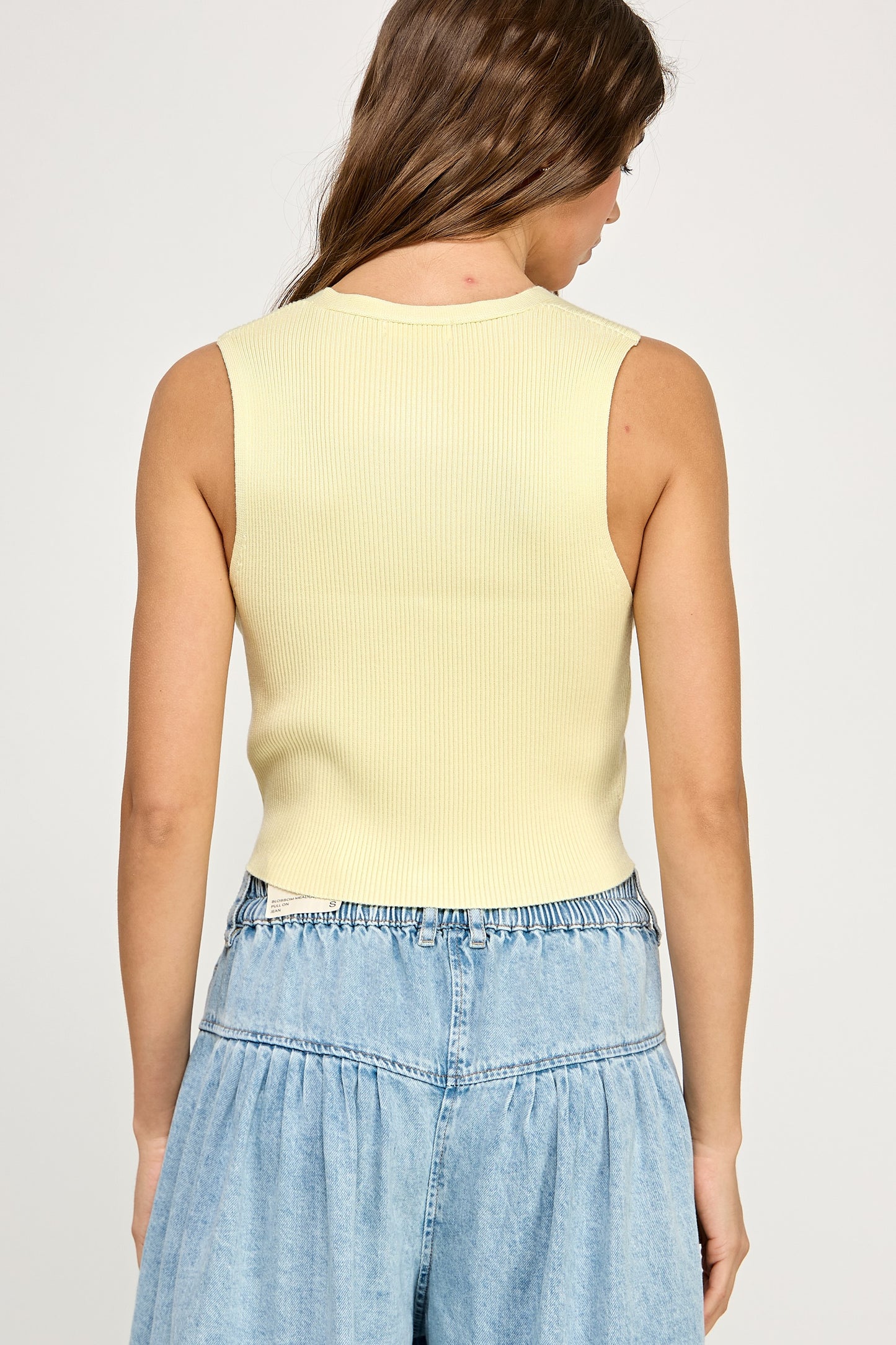 Dinna Vest Top -Yellow