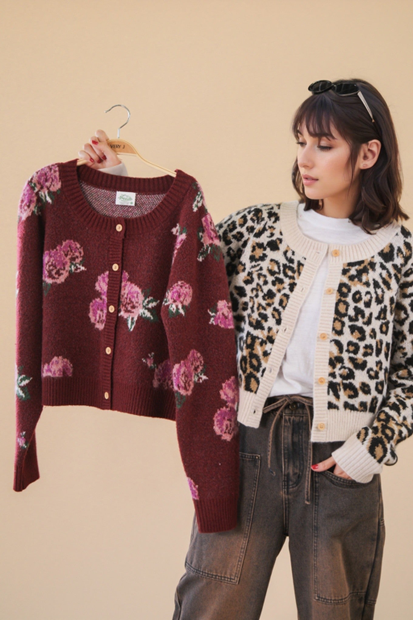 Leopard Button Cardi