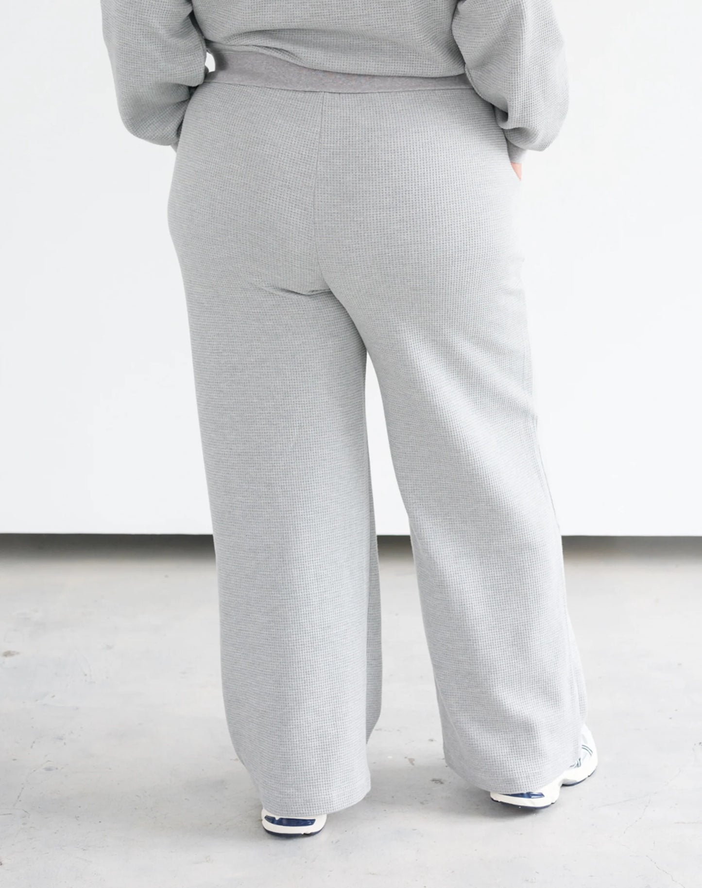 Waffle Wide Pant-Brunette The Label