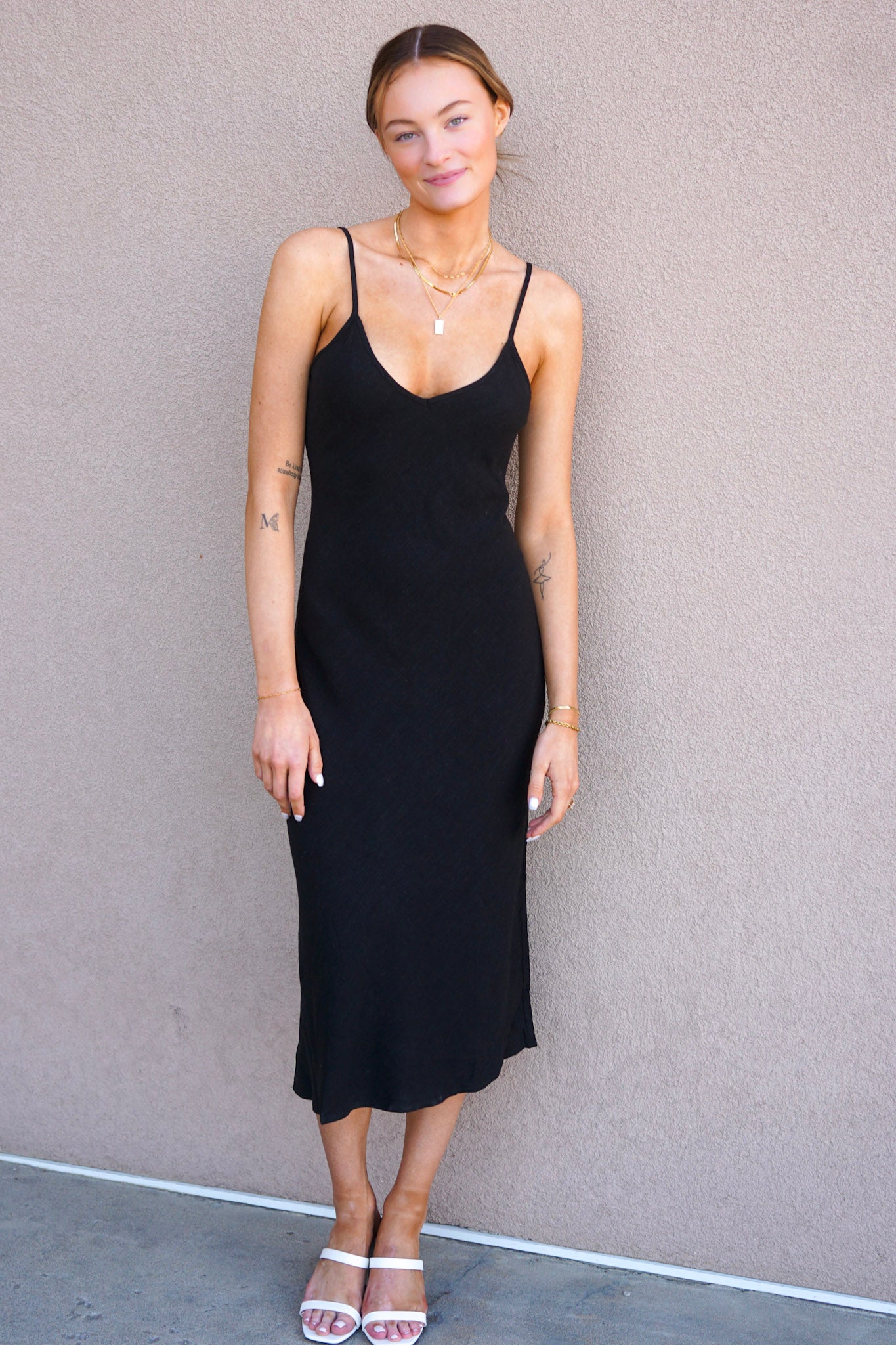 Layla Slip Dress- Black- Rd Style