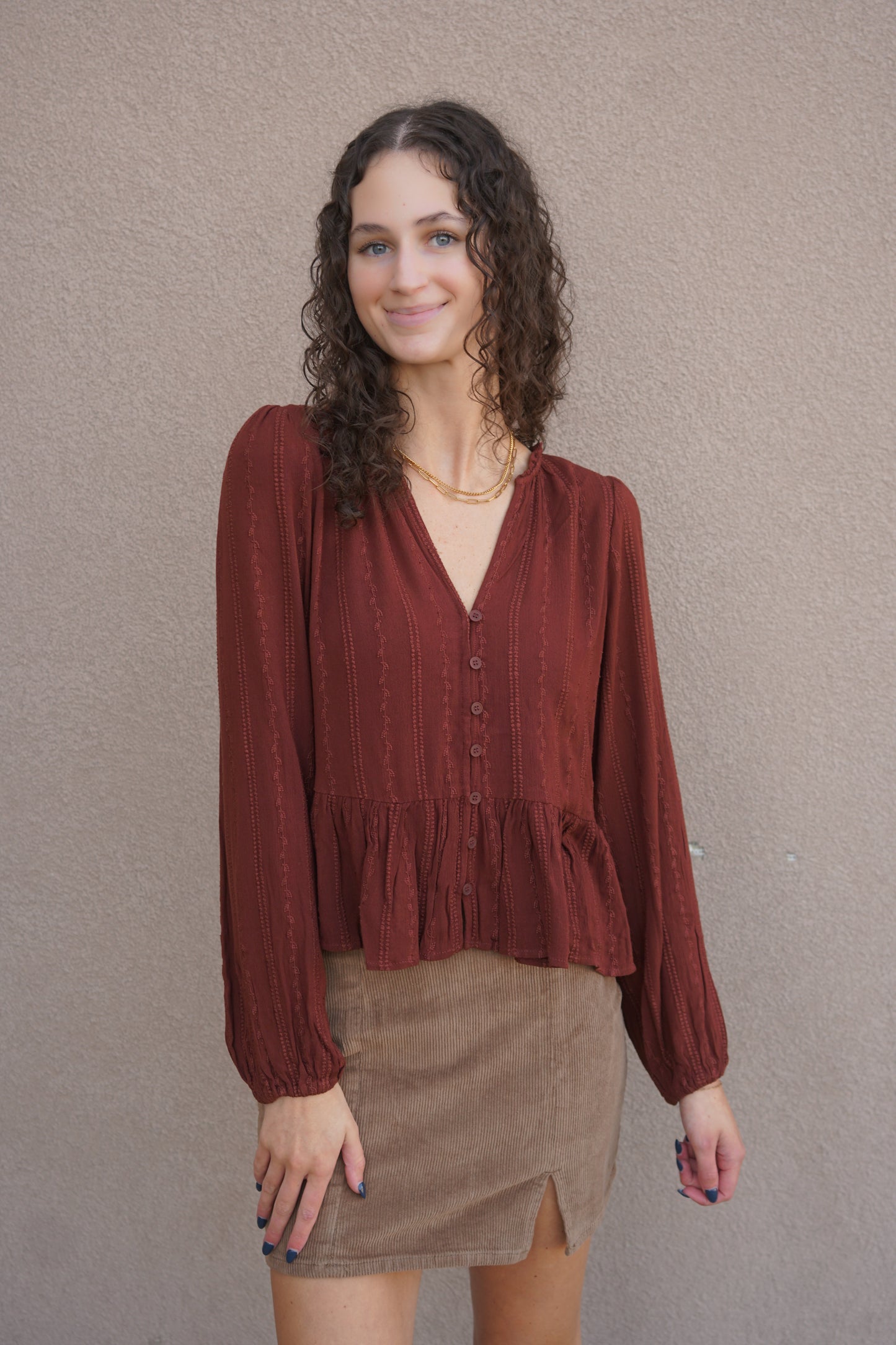Ophelia Blouse- Gentle Fawn