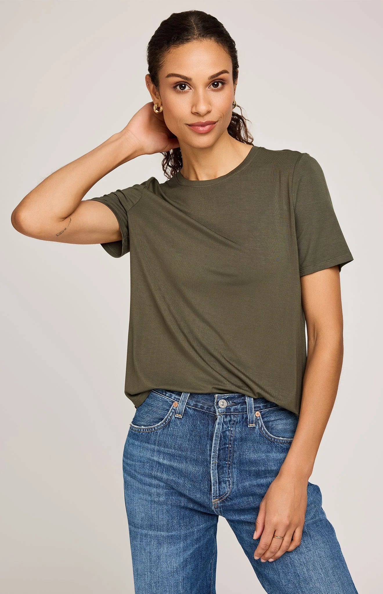 Brielle Tee- Jasper- Gentle Fawn