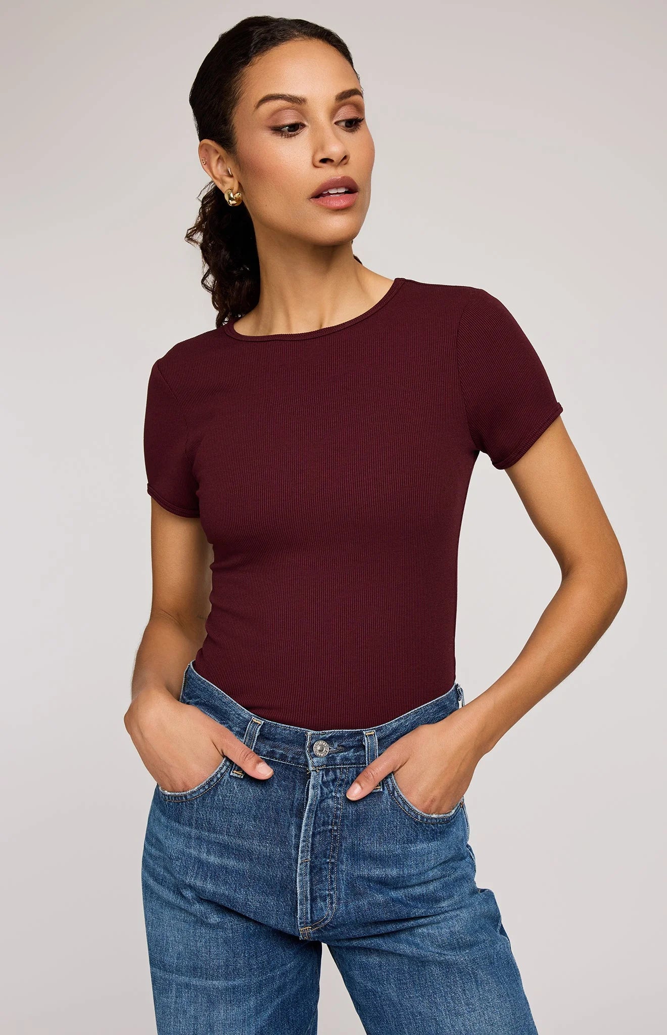 Shania Rib Top- Gentle Fawn