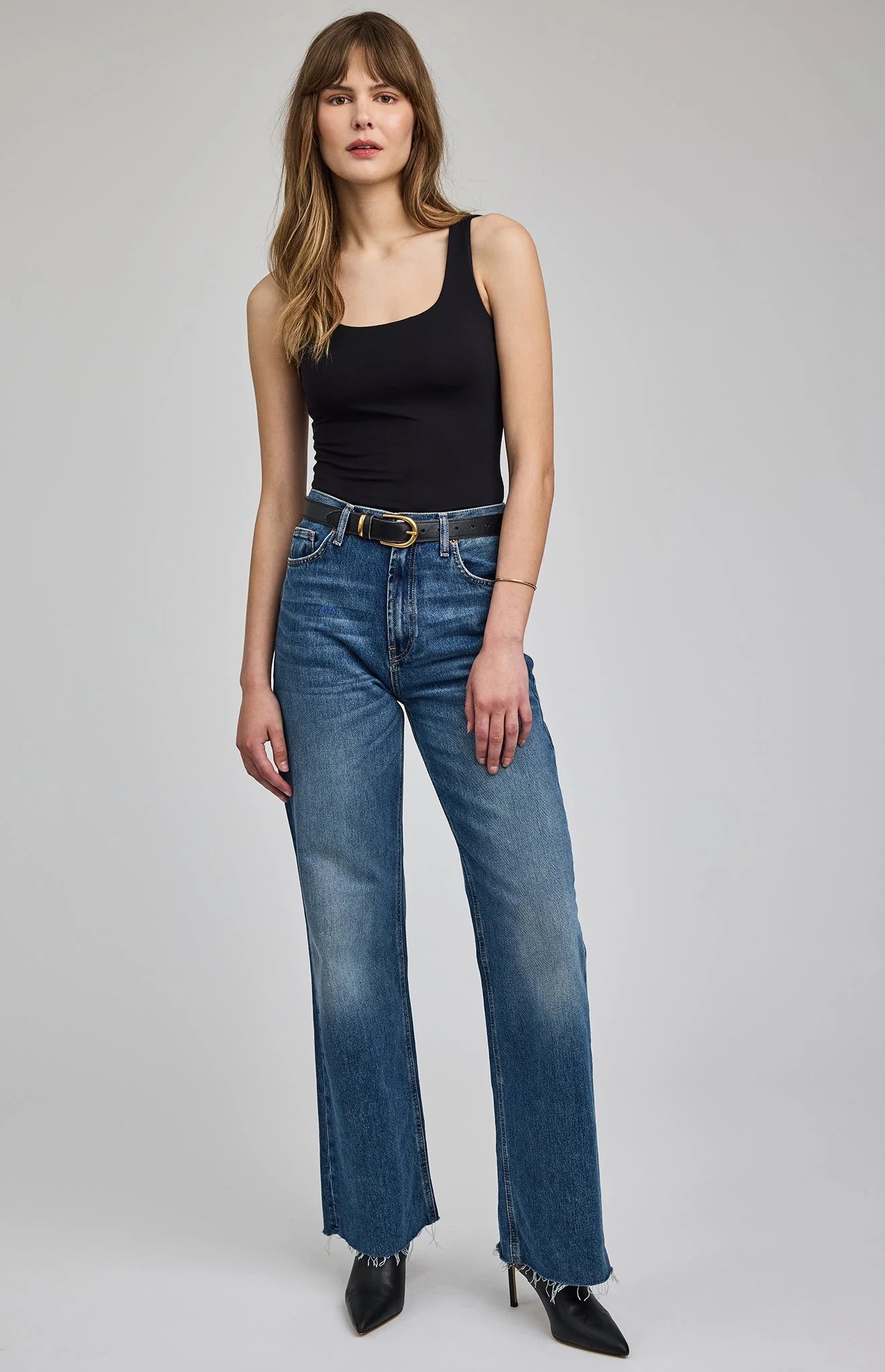 Blanche Tank-Black-Gentle Fawn - Uforia Muse