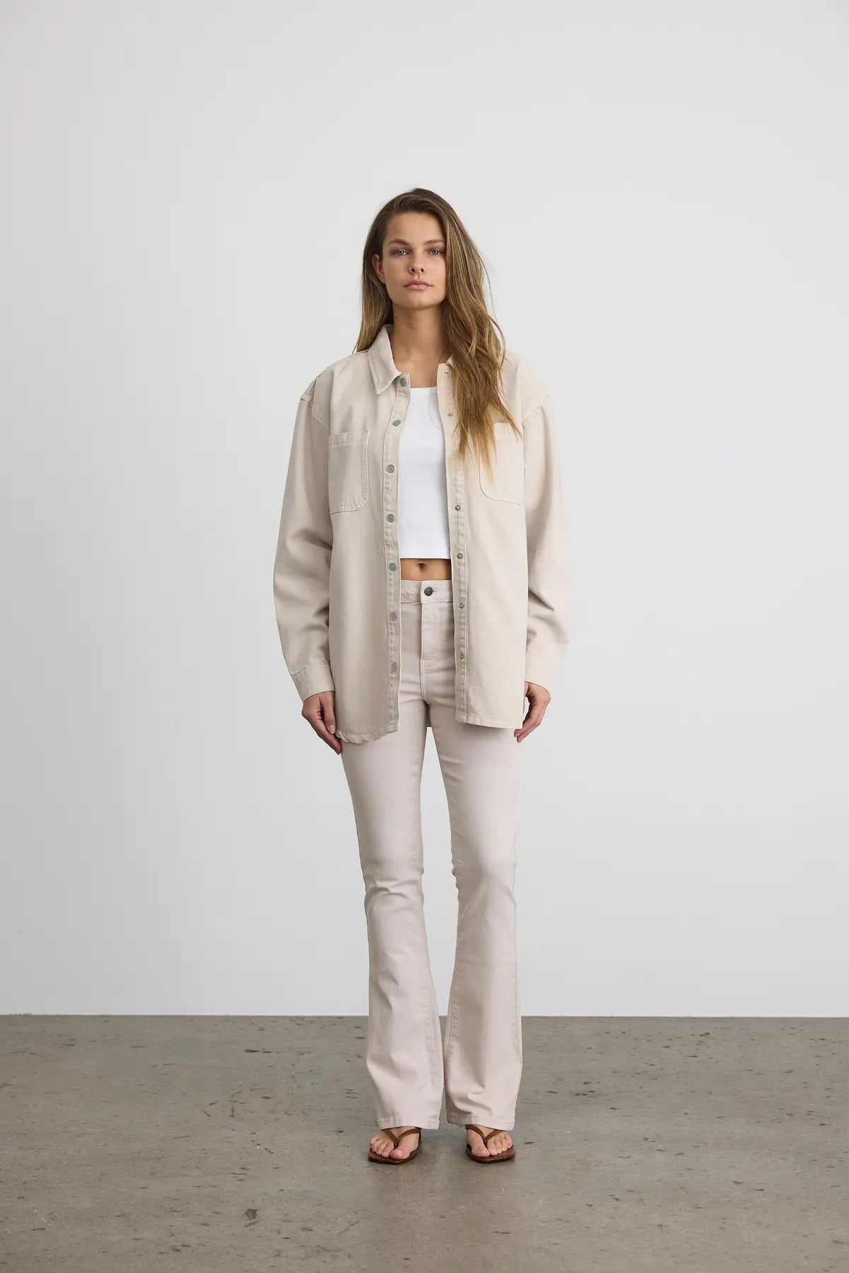 Alva Denim Shacket-Stone-Noisy May