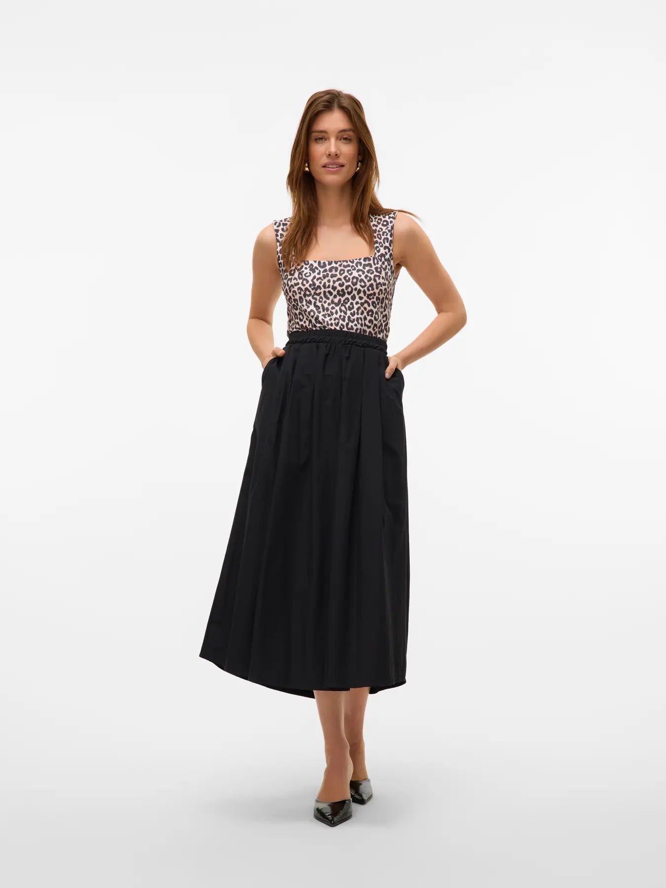 Million Squareneck Top- Leopard -Vero Moda