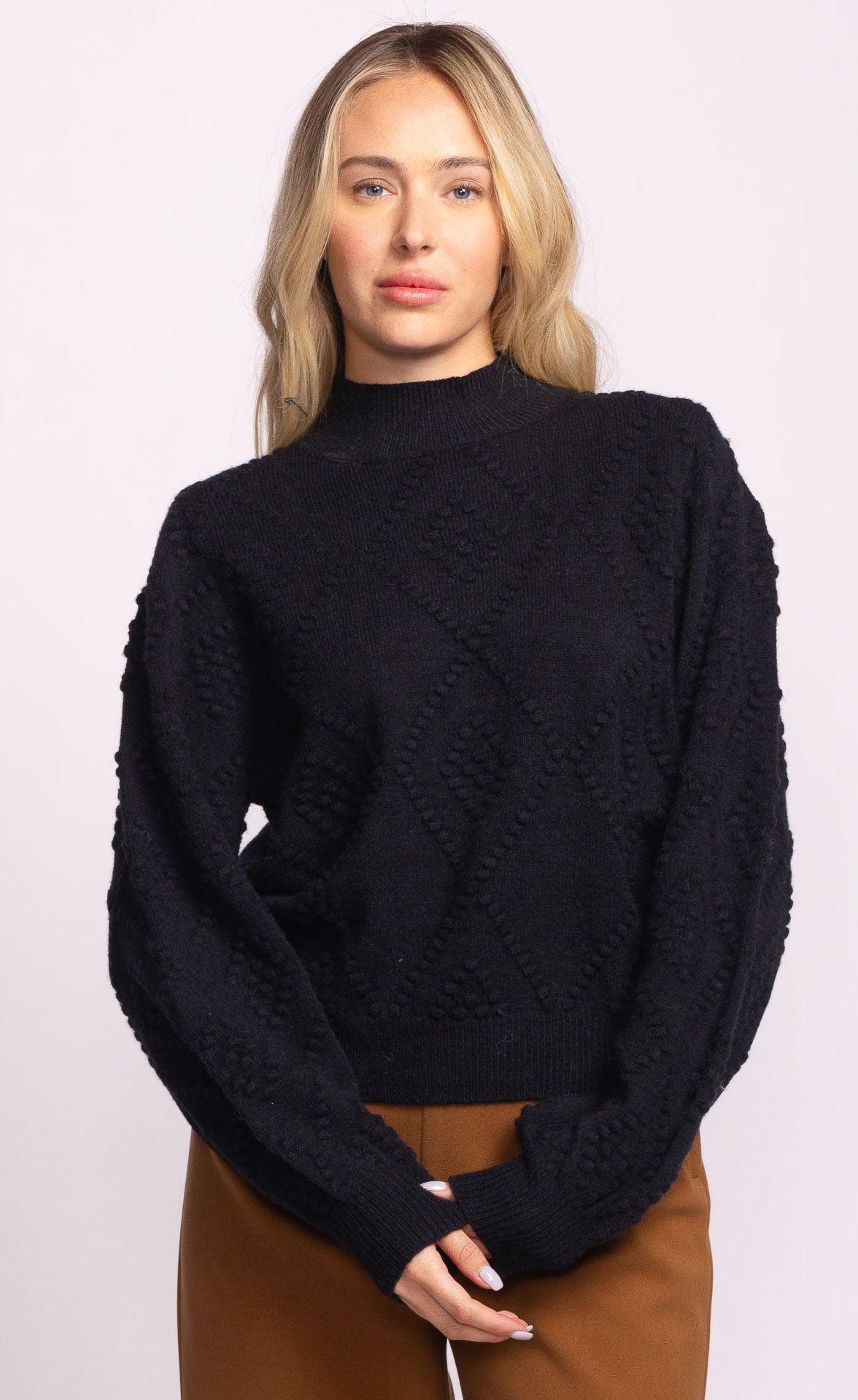Marisa Sweater-Blk- Pink Martini