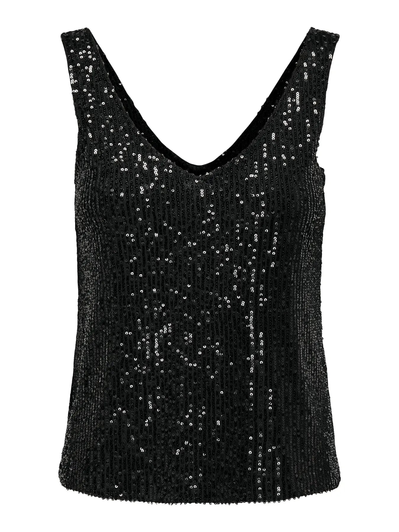 Lana Sequin Tank-Blk-Only