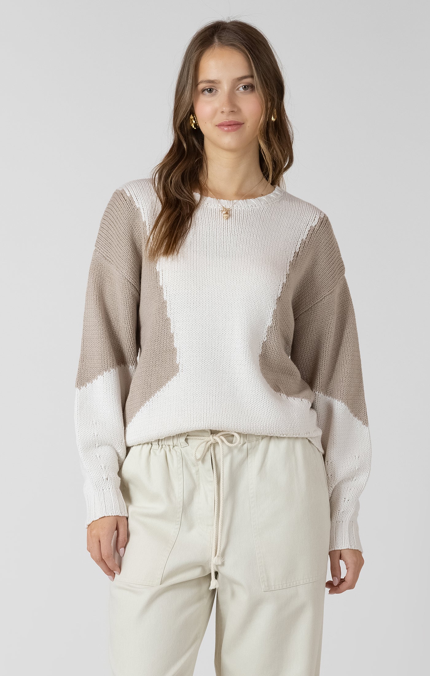 Colour Block Knit Sweater- Dex