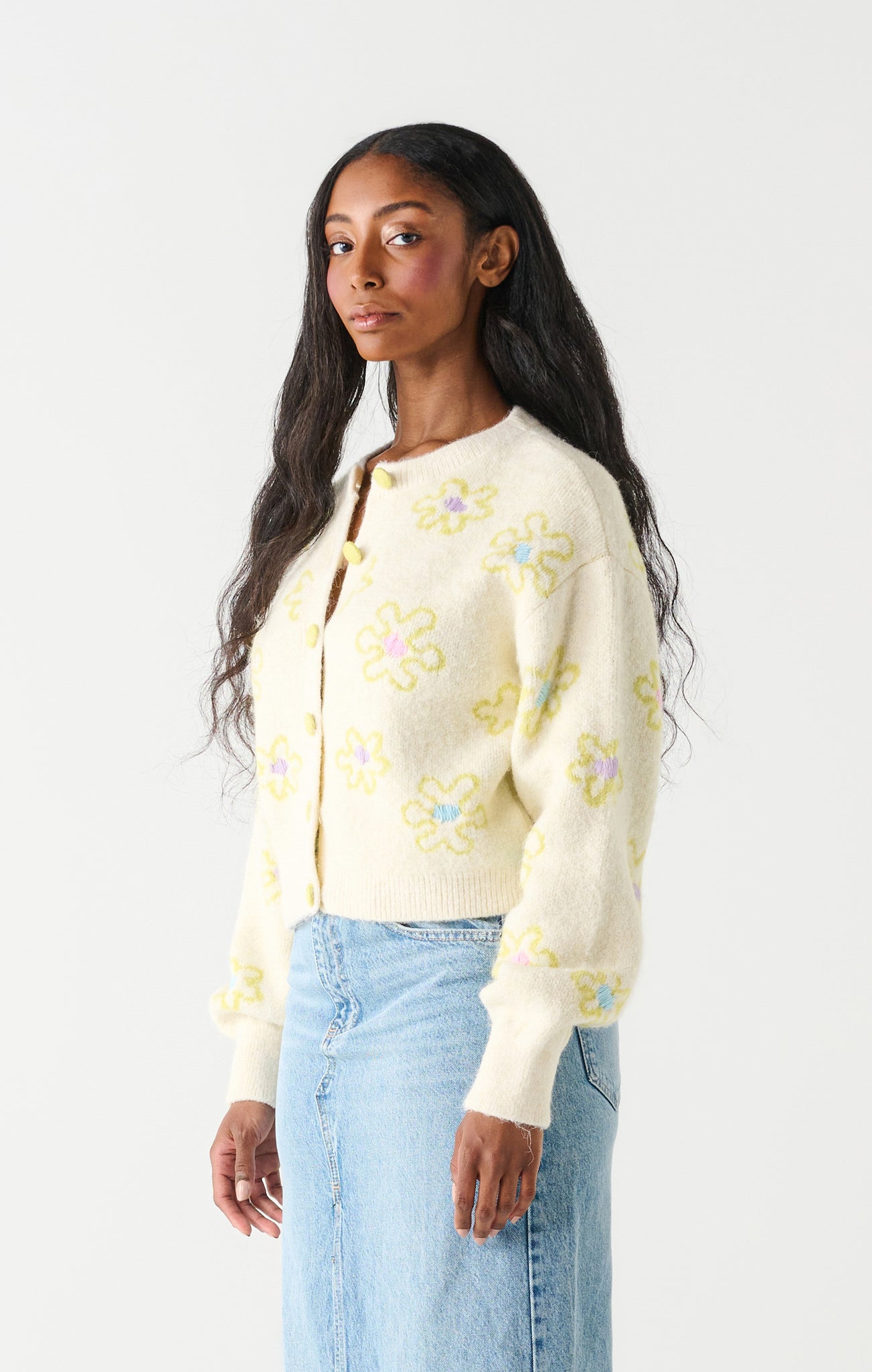 Floral Embroidered Cardigan - Dex