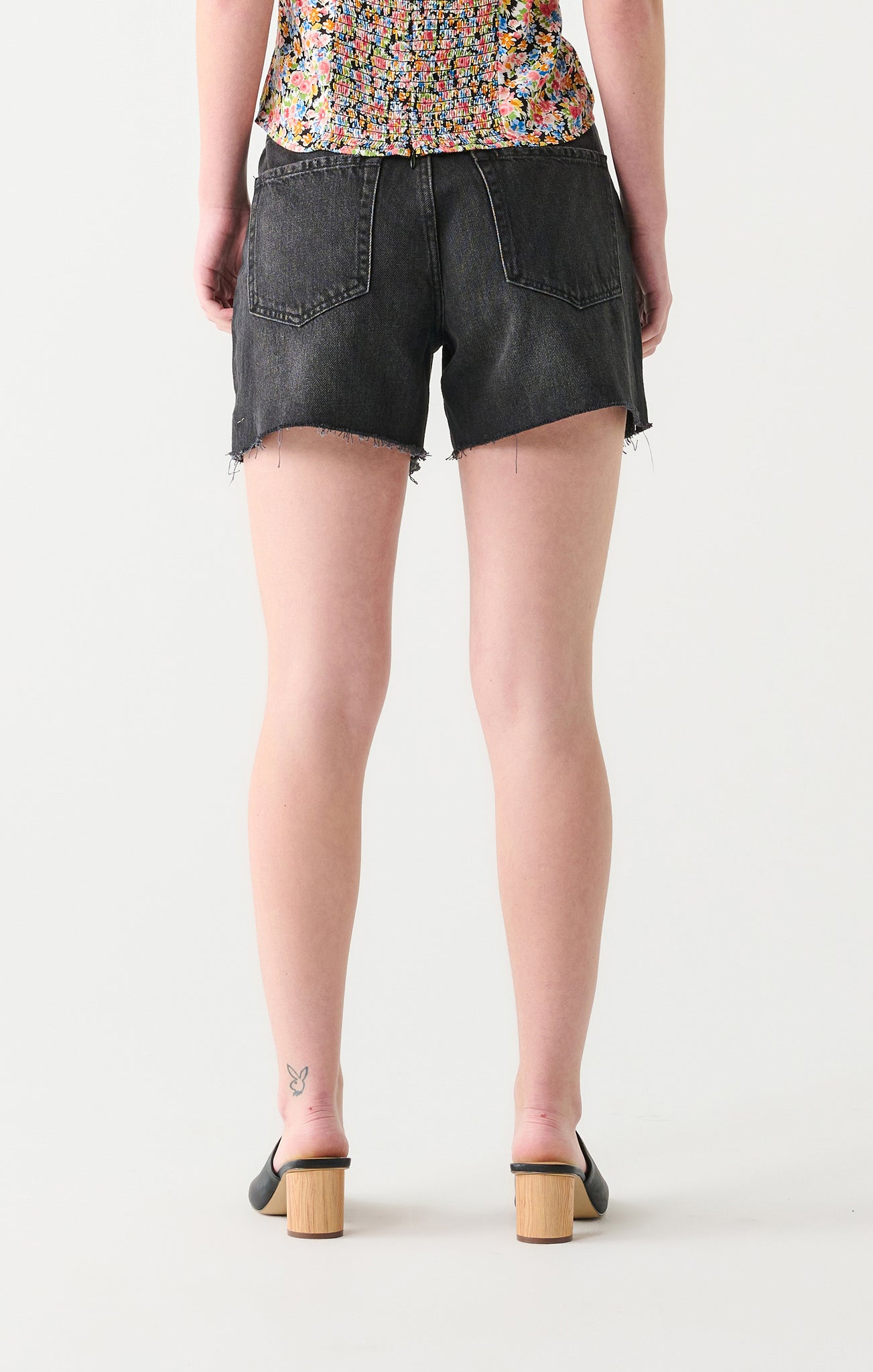 Black Denim Shorts- Dex