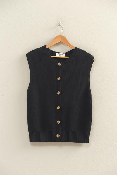 Kai Sleeveless Cardi-Black - Uforia Muse 