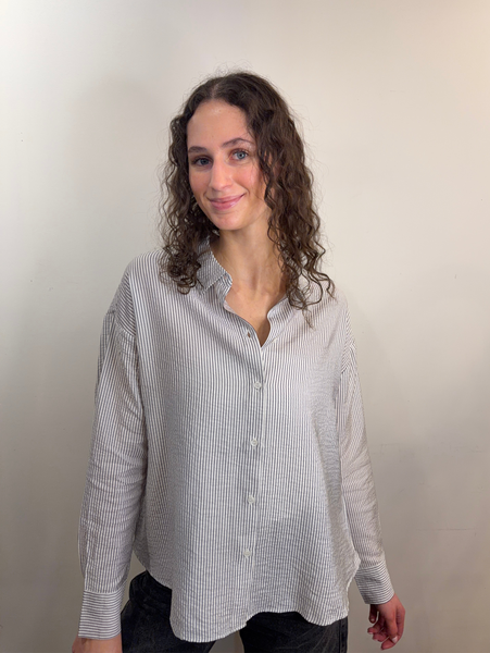 Kaja Striped Shirt-Black-Vero Moda - Uforia Muse 