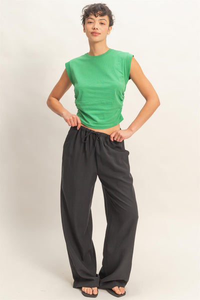 Drawstring Black Pant