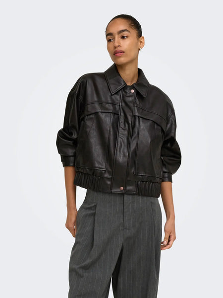 Melle Faux Leather Jacket- Only - Uforia Muse 