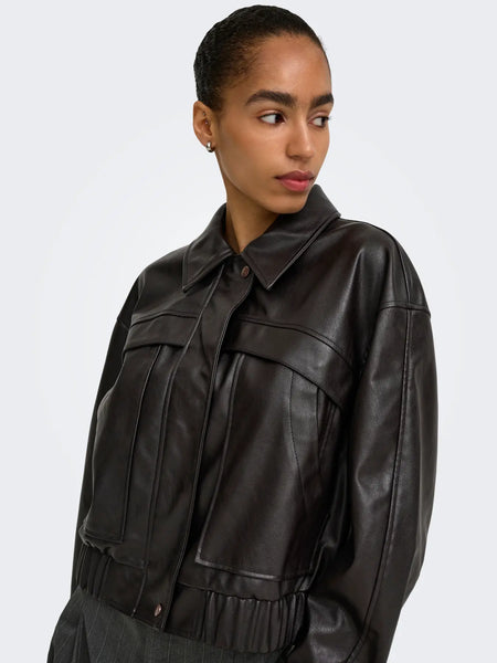 Melle Faux Leather Jacket- Only - Uforia Muse 
