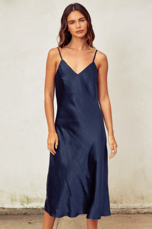 Baxter Slip Dress-Blue