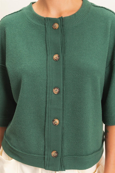 Hunter Button Down Short Sleeve Top