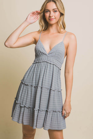 Annabelle Mini Dress- Grey