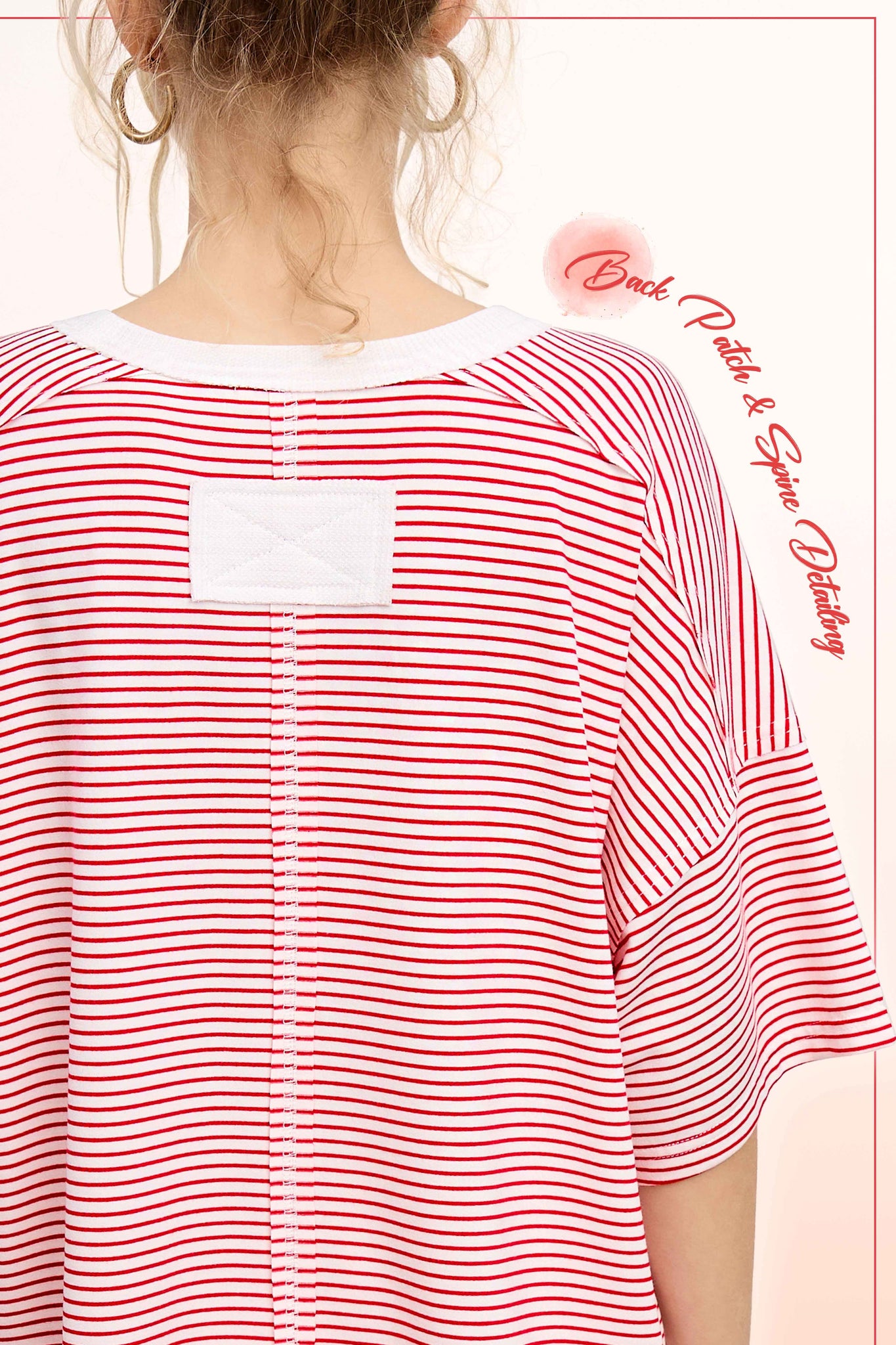 Maze Striped Tee- Tomato