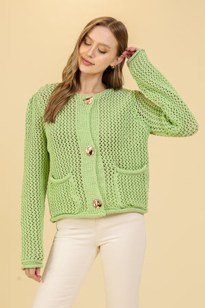 Lime Cardigan