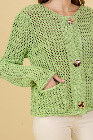 Lime Cardigan