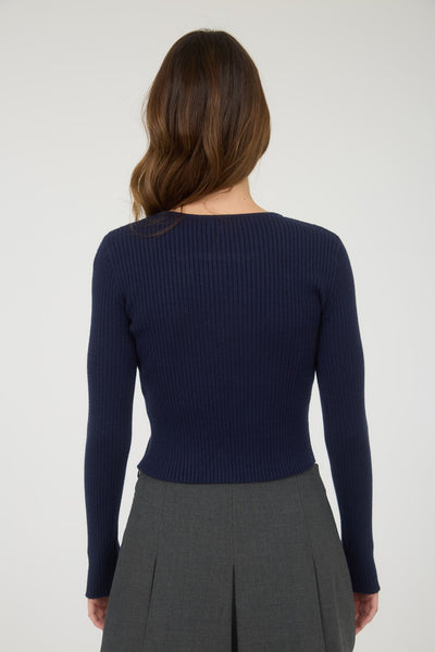 Little Bow Long Sleeve-Black - Uforia Muse 