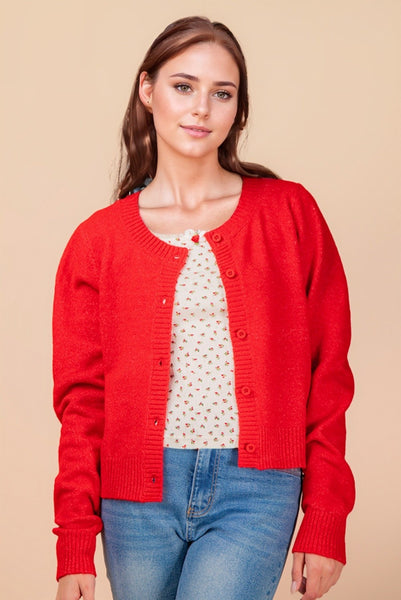 Scarlett Button Cardigan - Uforia Muse 