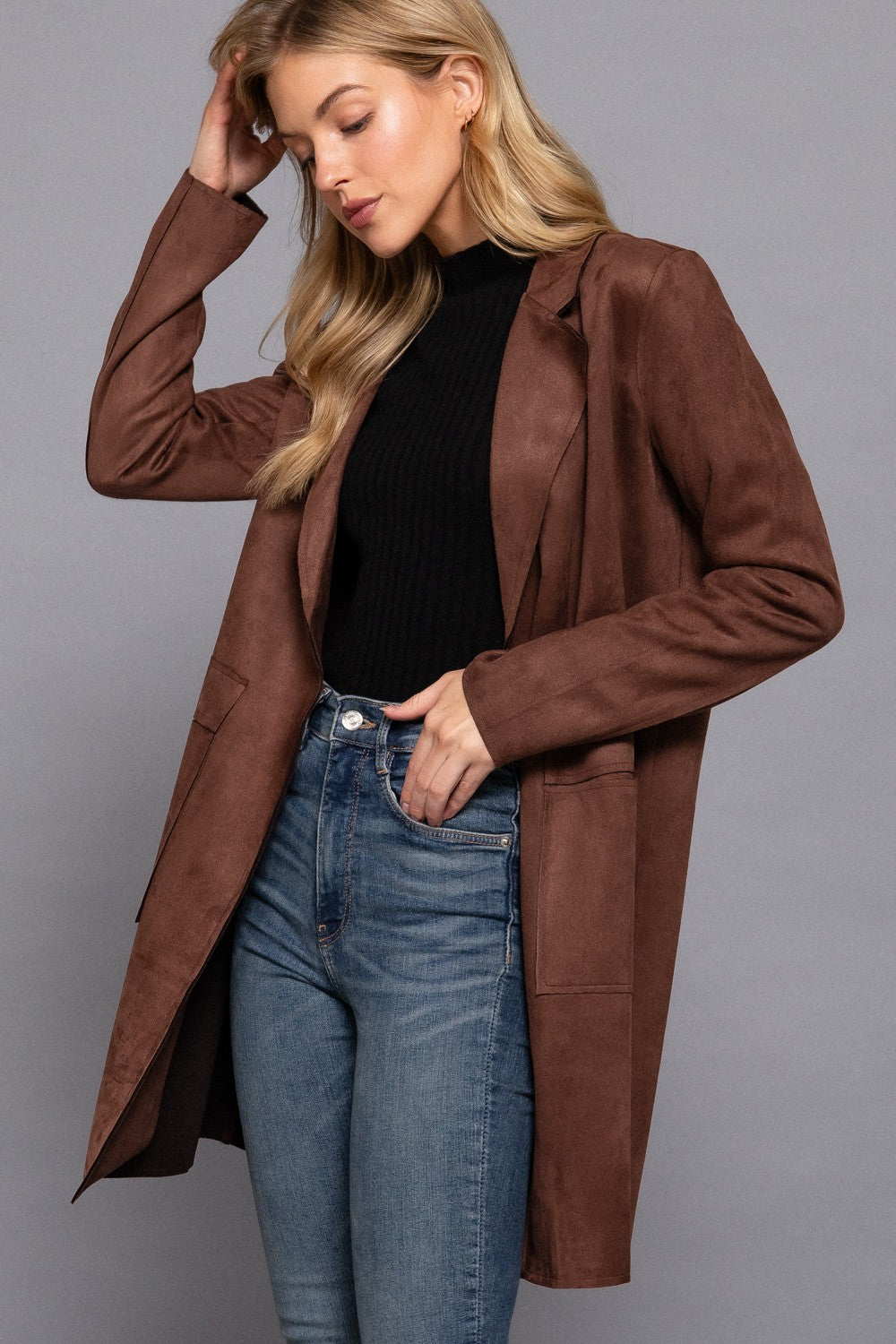 Zara Vegan Suede Blazer