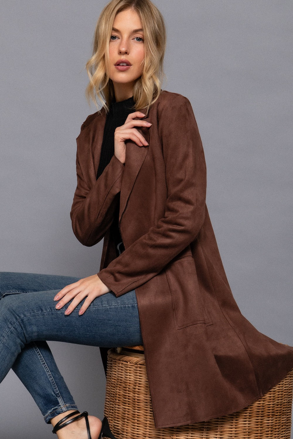 Zara Vegan Suede Blazer