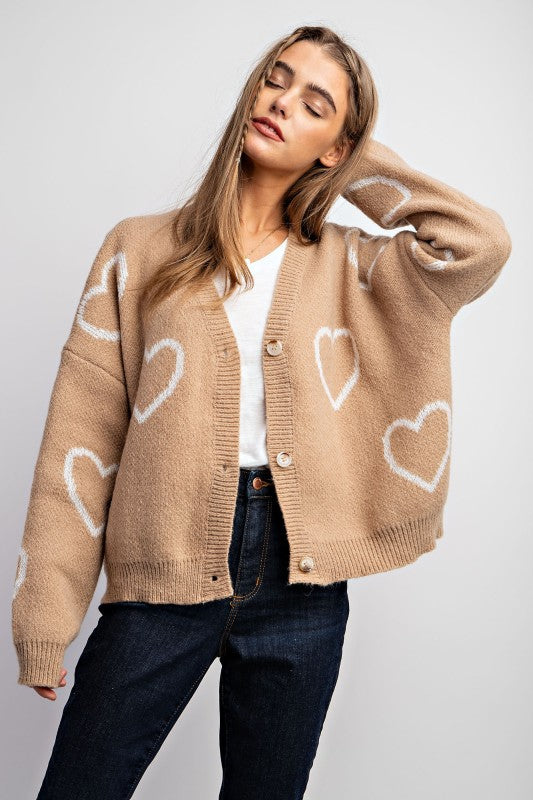 Love Is In The Air Cardigan- Taupe - Uforia Muse 