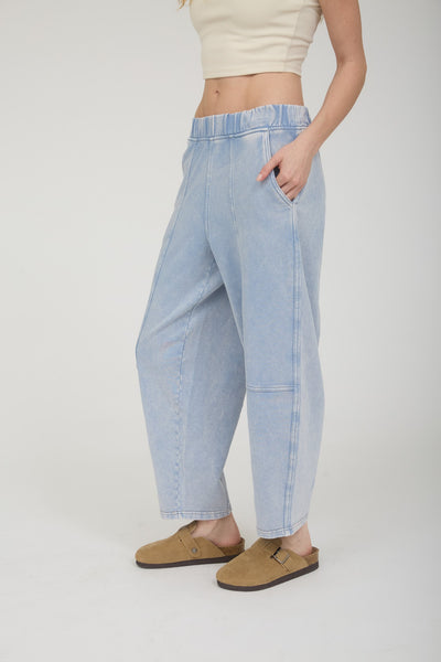 Metro Acid Washed Knit Denim Jogger