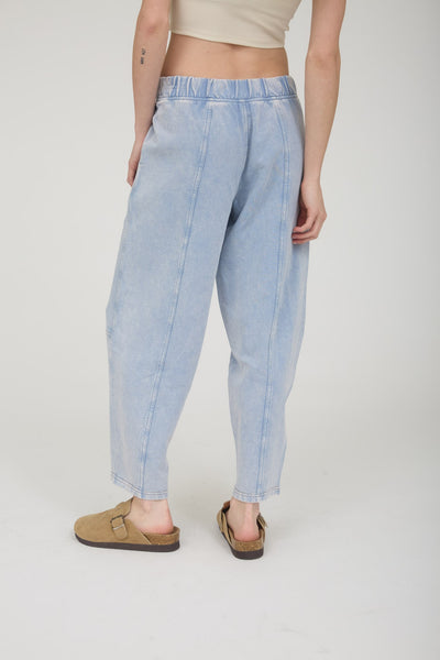 Metro Acid Washed Knit Denim Jogger