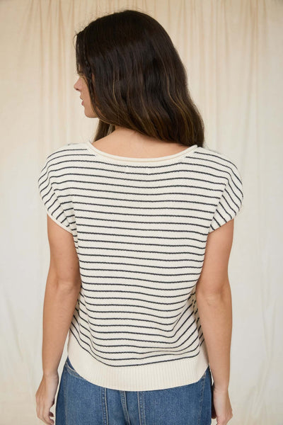 Kera Pinstripe Knit Top - Uforia Muse 