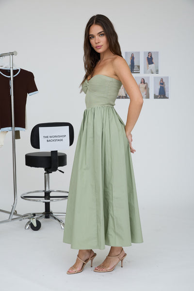 Matcha Strapless Dress - Uforia Muse 