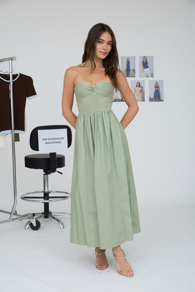 Matcha Strapless Dress - Uforia Muse 