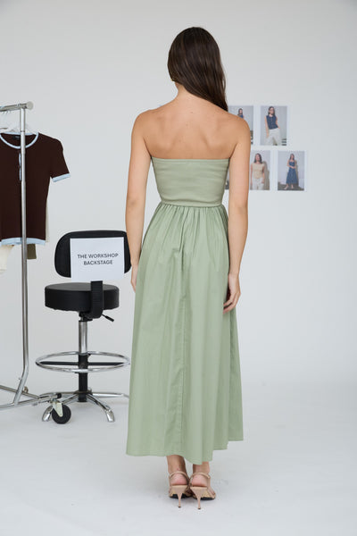 Matcha Strapless Dress - Uforia Muse 
