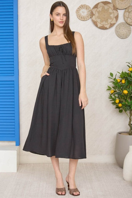 Genevieve Dress-Black - Uforia Muse 