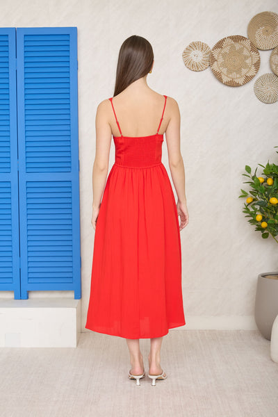 Genevieve Dress-Red - Uforia Muse 