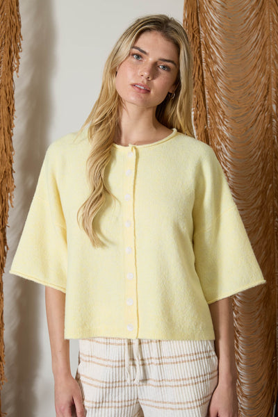Sunshine Knit Boxy Cardi