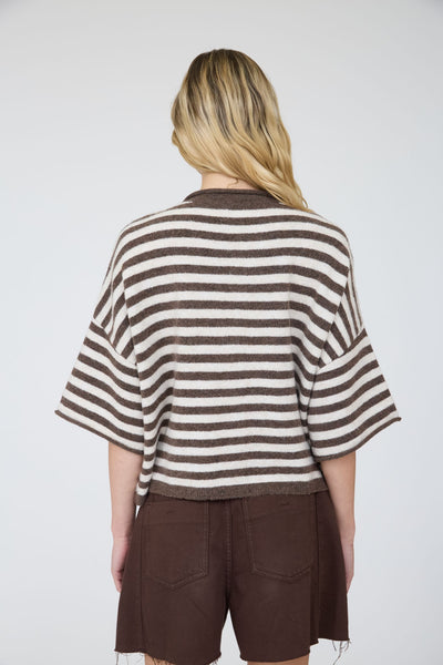 Georgia Stripe Short Sleeve Cardi