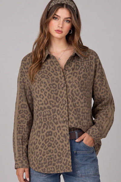 Leopard Shirt Jacket