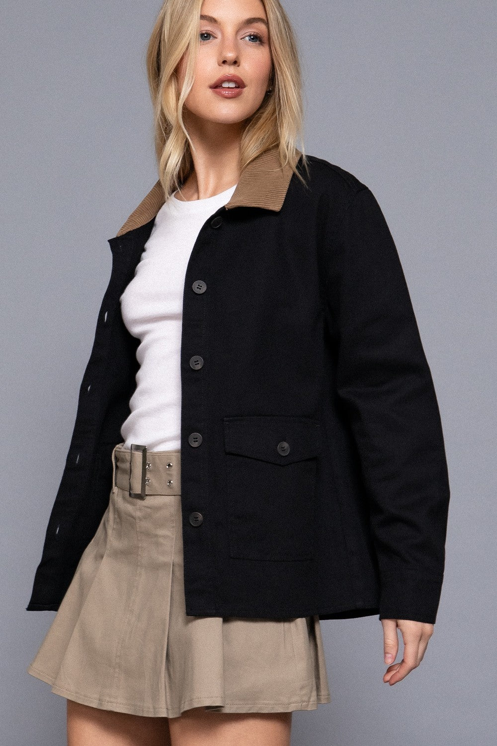 Hallie Barn Jacket-BLK