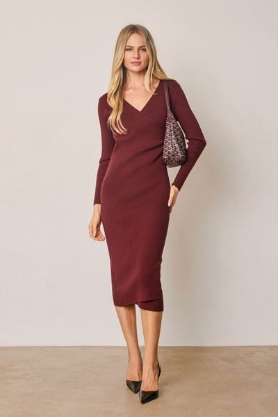 Mallory Ribbed Wrap Dress