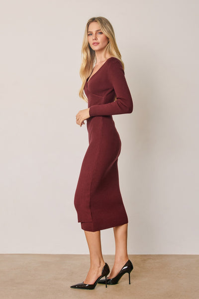 Mallory Ribbed Wrap Dress