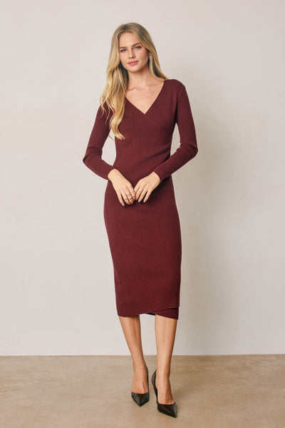 Mallory Ribbed Wrap Dress