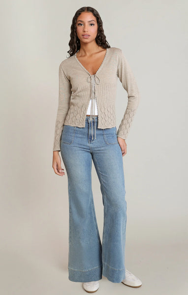Annika Front Tie Cardigan- Dex