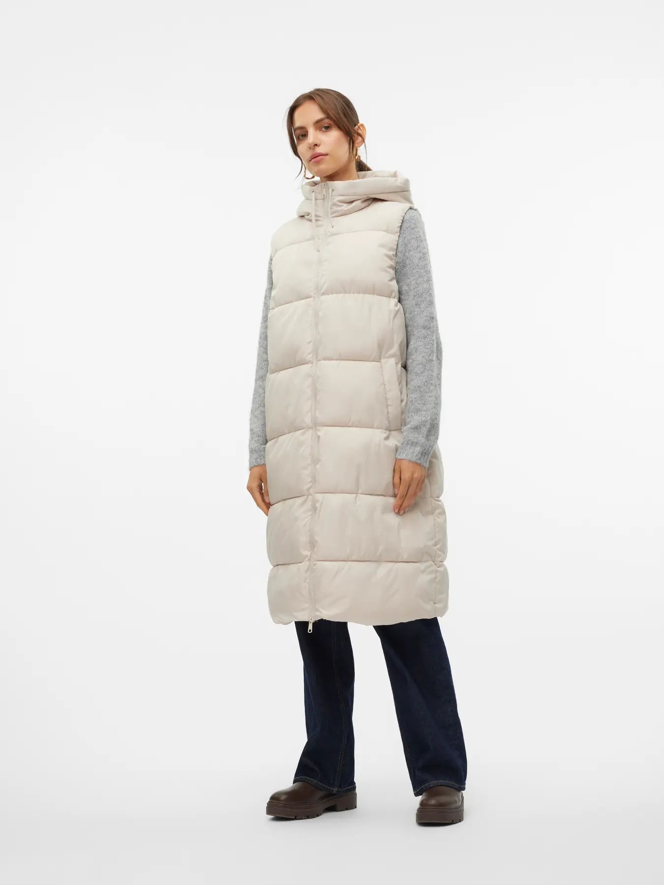 Liganne Puff Vest-Stone-Vero Moda