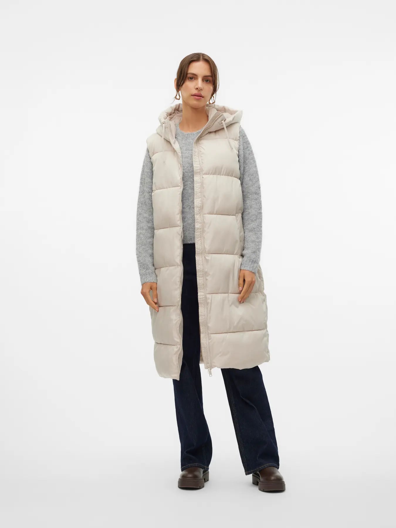 Liganne Puff Vest-Stone-Vero Moda