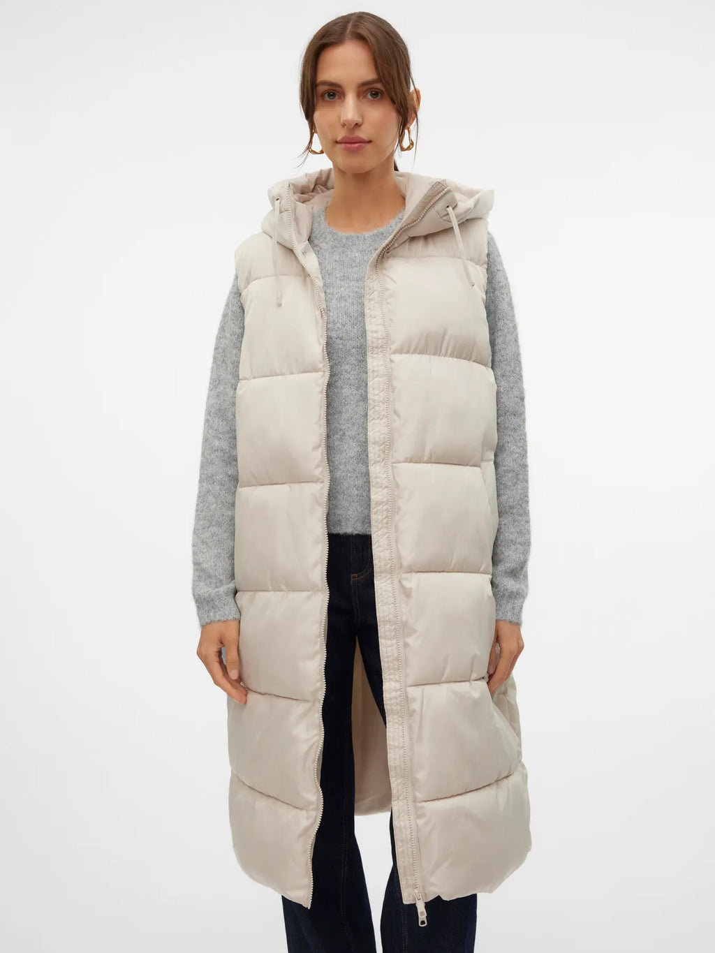 Liganne Puff Vest-Stone-Vero Moda